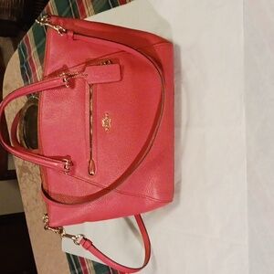 COACH Prairie Satchel, Bright Coral No. 58874